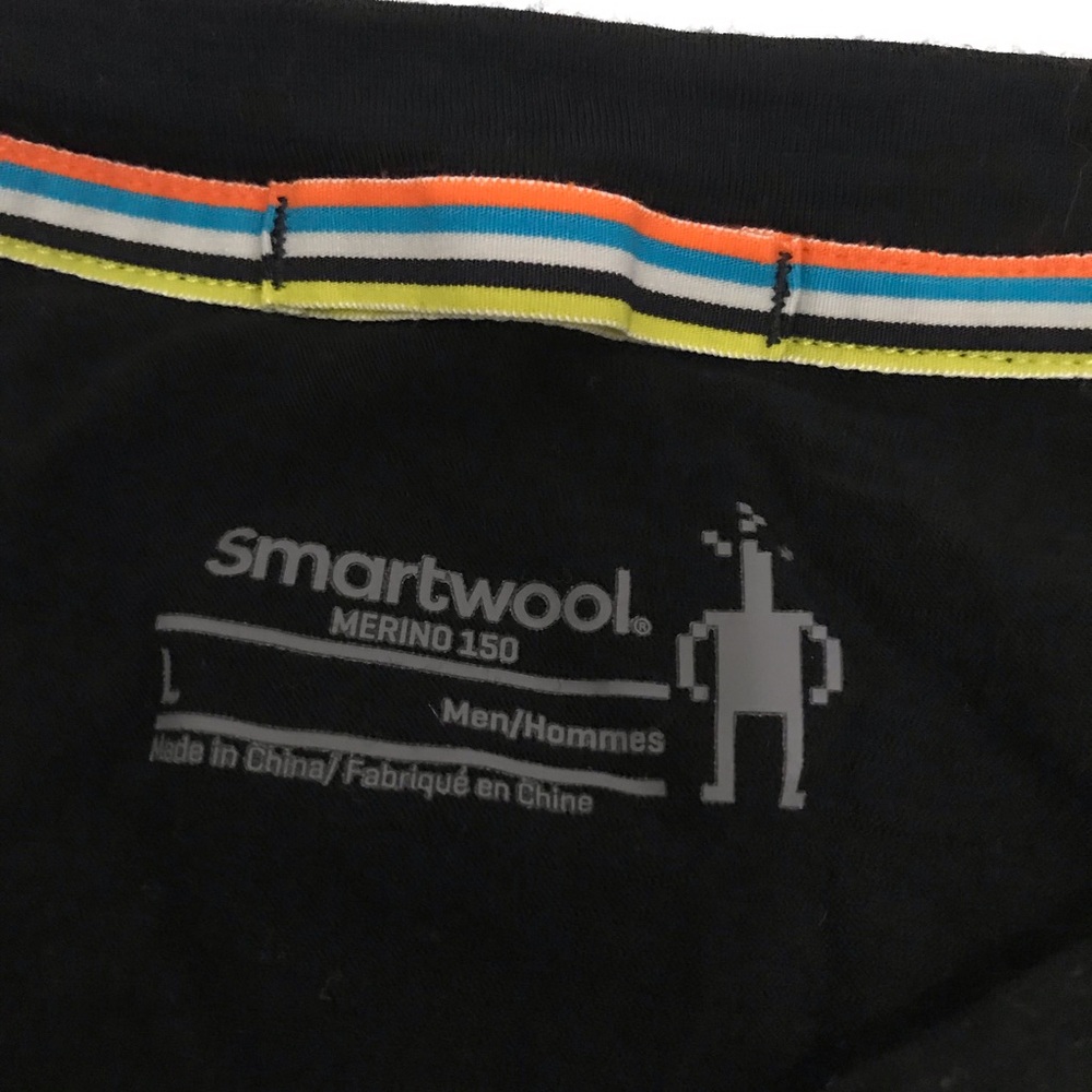 Smartwool Men's Black Long-Sleeve Crew Neck Shirt Size L - Picture 4 of 5